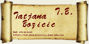 Tatjana Božičić vizit kartica